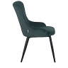 Стулья для гостиной DC444 Стул мягкий, ТЕМНО-ЗЕЛЕНЫЙ#MJ 420-37 велюр, каркас металл черный
