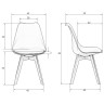 Стулья Набор 4 шт Стул обеденный DOBRIN JERRY SOFT, ножки светлый бук, цвет сиденья чёрный (B-03)