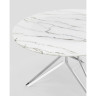 Стеклянные столы Стол обеденный Балтимор D120 белый стеклянный