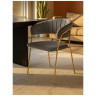 Стулья на металлокаркасе Kamelia 1 dark gray / gold
