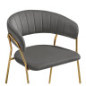 Стулья на металлокаркасе Kamelia 1 dark gray / gold