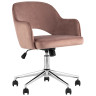 Компьютерные кресла Кларк розовый обивка велюр крестовина хромированный металл