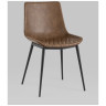 Комплекты из двух стульев TEXAS экокожа коричневый ножки металл черные