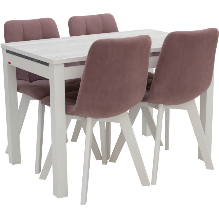 Обеденная группа: стол БАРОН-1 и 4 стула COMFORT-X4