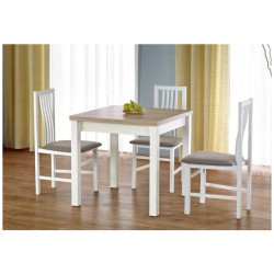 Стол обеденный Halmar GRACJAN, раскладной (дуб сонома/белый)