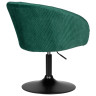 DOBRIN EDISON BLACK дизайнерское кресло с регулировкой по высоте с обивкой тканью велюр, цвет зеленый