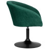 DOBRIN EDISON BLACK дизайнерское кресло с регулировкой по высоте с обивкой тканью велюр, цвет зеленый