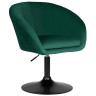 DOBRIN EDISON BLACK дизайнерское кресло с регулировкой по высоте с обивкой тканью велюр, цвет зеленый
