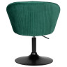 DOBRIN EDISON BLACK дизайнерское кресло с регулировкой по высоте с обивкой тканью велюр, цвет зеленый