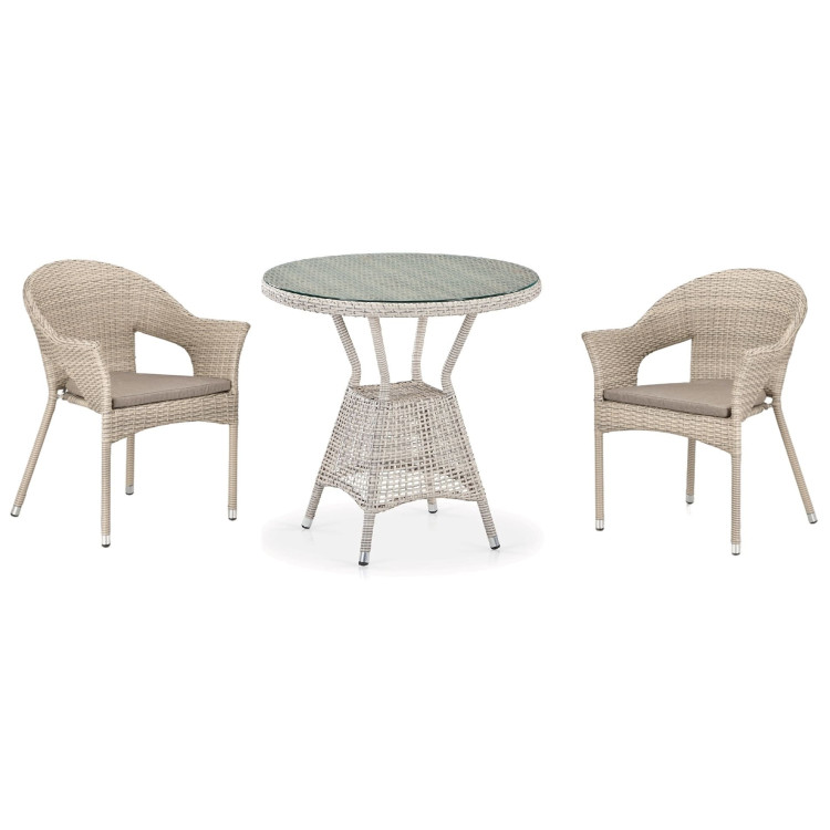 Садовые обеденные группы Комплект мебели T705ANT/Y79C-W85 (2+1) цвет Латте