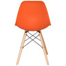 Стулья Набор 4 шт Стул обеденный DOBRIN DSW, ножки светлый бук, цвет оранжевый (O-02)