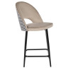 Полубарные стулья Стул полубарный Leo латте с жаккардом, поворотный механизм