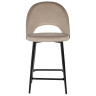 Полубарные стулья Стул полубарный Leo латте с жаккардом, поворотный механизм