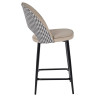 Полубарные стулья Стул полубарный Leo латте с жаккардом, поворотный механизм
