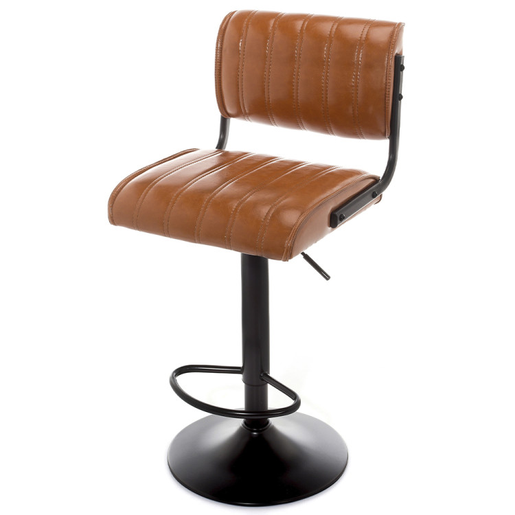 KUPER LOFT - барный стул в стиле Лофт, цвет коричневый блеск