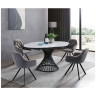 Керамические столы Стол обеденный раскладной Рондо MC22126DT, 120/180x75 см, белый мрамор