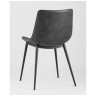 Комплекты из двух стульев TEXAS экокожа серый ножки металл черные
