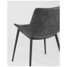 Комплекты из двух стульев TEXAS экокожа серый ножки металл черные