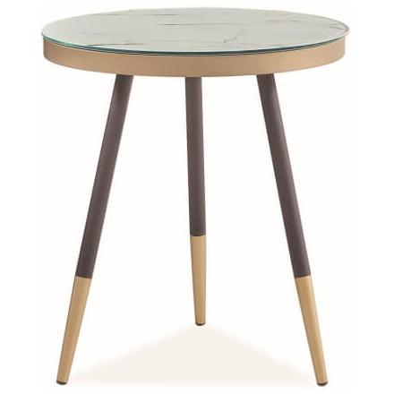 Керамические столики Стол журнальный Signal VEGA C (мраморный эффект/черный)