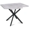 Ламинированные столы Стол Твист раздвижной (100+30) цемент светлый / опоры черные