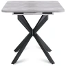 Ламинированные столы Стол Твист раздвижной (100+30) цемент светлый / опоры черные