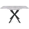 Ламинированные столы Стол Твист раздвижной (100+30) цемент светлый / опоры черные