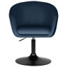 DOBRIN EDISON BLACK дизайнерское кресло с регулировкой по высоте с обивкой тканью велюр, цвет синий