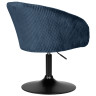 DOBRIN EDISON BLACK дизайнерское кресло с регулировкой по высоте с обивкой тканью велюр, цвет синий
