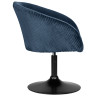 DOBRIN EDISON BLACK дизайнерское кресло с регулировкой по высоте с обивкой тканью велюр, цвет синий