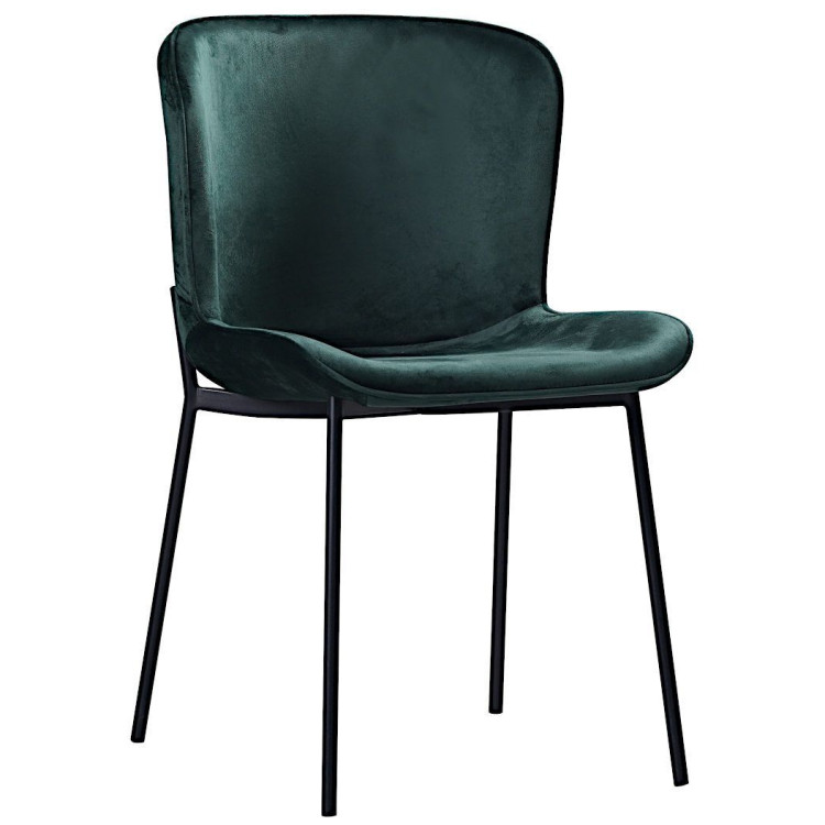 Стулья FYC266/DC266 Стул мягкий, ЗЕЛЕНЫЙ велюр, каркас металл черный