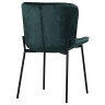 Стулья FYC266/DC266 Стул мягкий, ЗЕЛЕНЫЙ велюр, каркас металл черный