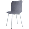 Стулья DC209 Стул мягкий, ТЕМНО-СЕРЫЙ#G62-40 велюр, каркас металл белый КРУГЛЫЙ