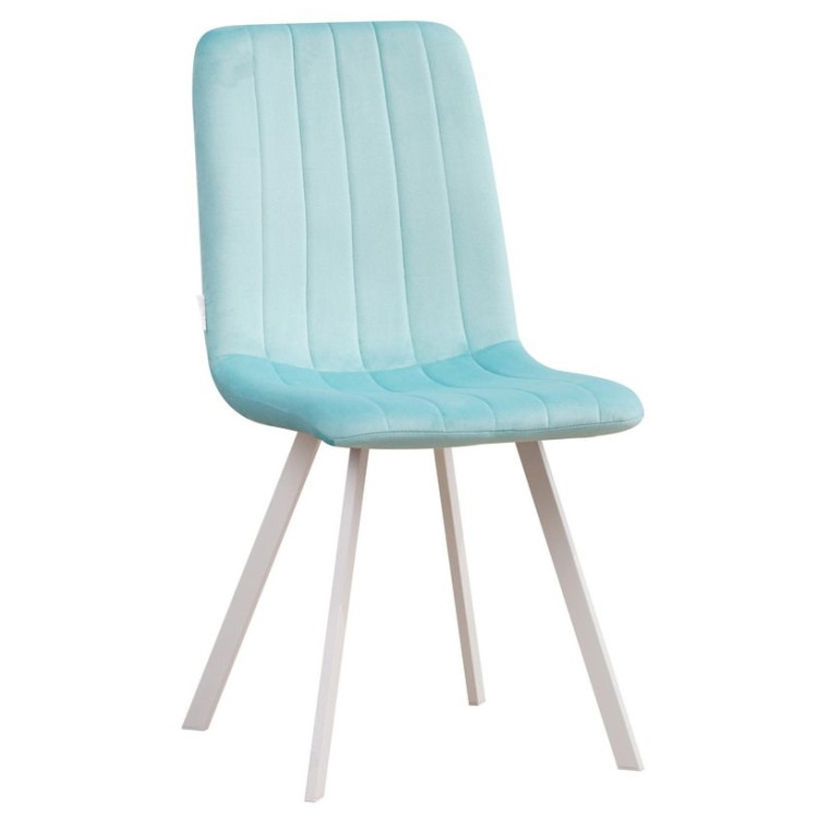 Стулья C921/DC811 Стул мягкий, ТИФФАНИ#h58 велюр, каркас металл белый КВАДРАТ