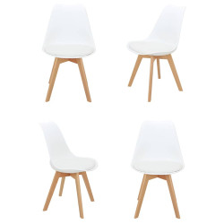 Комплект из 4-х стульев Eames Bon белый Стул кухонный