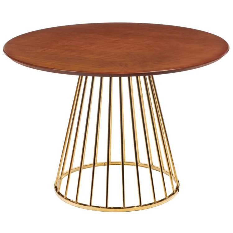 Столы Стол Liverpool 110см шпон орех, золотистые ножки