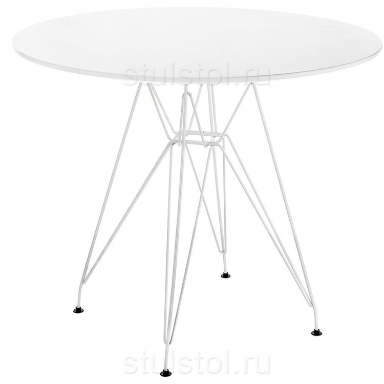 TABLE круглый стол на металлических ножках, столешница МДФ с лаковым покрытием