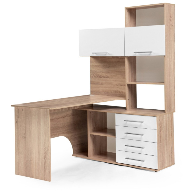 Компьютерные столы КСТ-14.1П правый дуб сонома / белый
