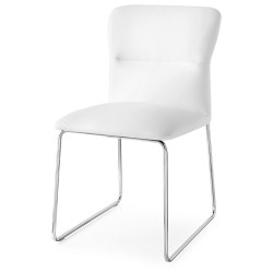 Стул FRIDA CB/1806-SK  MT.P77 CHROMED/  SKUBA S92 OPTIC WHITE