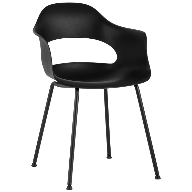 Пластиковые стулья пластиковый Lady черный ножки из окрашенного металла