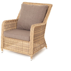 "Гляссе" кресло плетеное из искусственного ротанга (гиацинт), цвет соломенный
