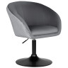 DOBRIN EDISON BLACK дизайнерское кресло с регулировкой по высоте с обивкой тканью велюр, цвет серый