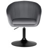 DOBRIN EDISON BLACK дизайнерское кресло с регулировкой по высоте с обивкой тканью велюр, цвет серый