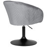 DOBRIN EDISON BLACK дизайнерское кресло с регулировкой по высоте с обивкой тканью велюр, цвет серый