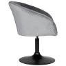 DOBRIN EDISON BLACK дизайнерское кресло с регулировкой по высоте с обивкой тканью велюр, цвет серый