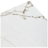 Стол обеденный CORNER 120 раздвижной, столешница керамическая GLOSS GOLDEN JADE SOLID CERAMIC, каркас WHITE, DISAUR