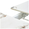 Стол обеденный CORNER 120 раздвижной, столешница керамическая GLOSS GOLDEN JADE SOLID CERAMIC, каркас WHITE, DISAUR