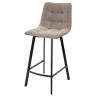 CHILLI-QB SQUARE полубарный стул с обивкой тканью велюр, цвет латте