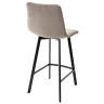 CHILLI-QB SQUARE полубарный стул с обивкой тканью велюр, цвет латте