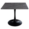 Керамические столы SQT-3K Стол обеденный керамический,мрамор серый 90*90, основание металл черный D60 Керамические столы SQT-3K Стол обеденный керамический,мрамор серый 90*90, основание металл черный D60