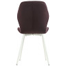 Стулья DC829 Стул мягкий, БАКЛАЖАН#G62-56 велюр, каркас металл белый КРУГЛЫЙ